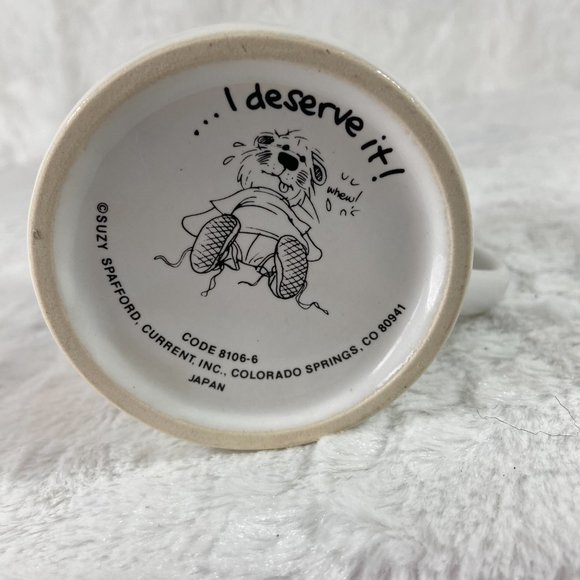 Vintage Suzy Spafford Gimme a Break Coffee Mug I Deserve It! Suzy's Zoo - Picture 6 of 9